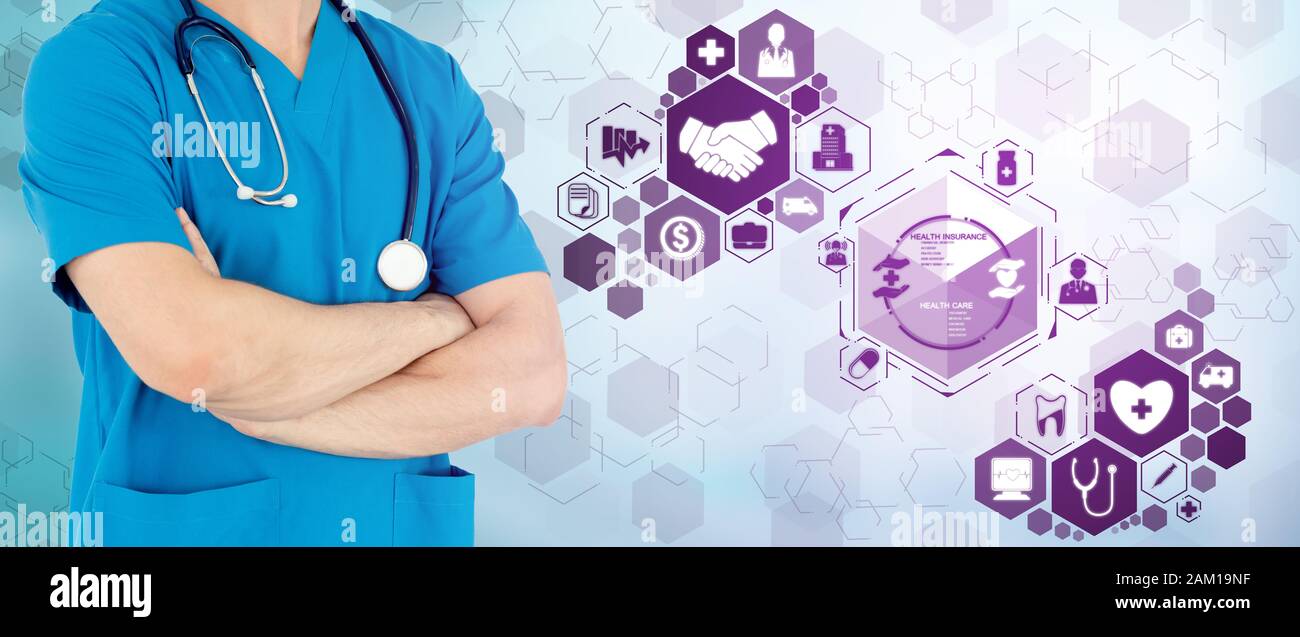 Medical Healthcare Concept Doctor In Hospital With Digital