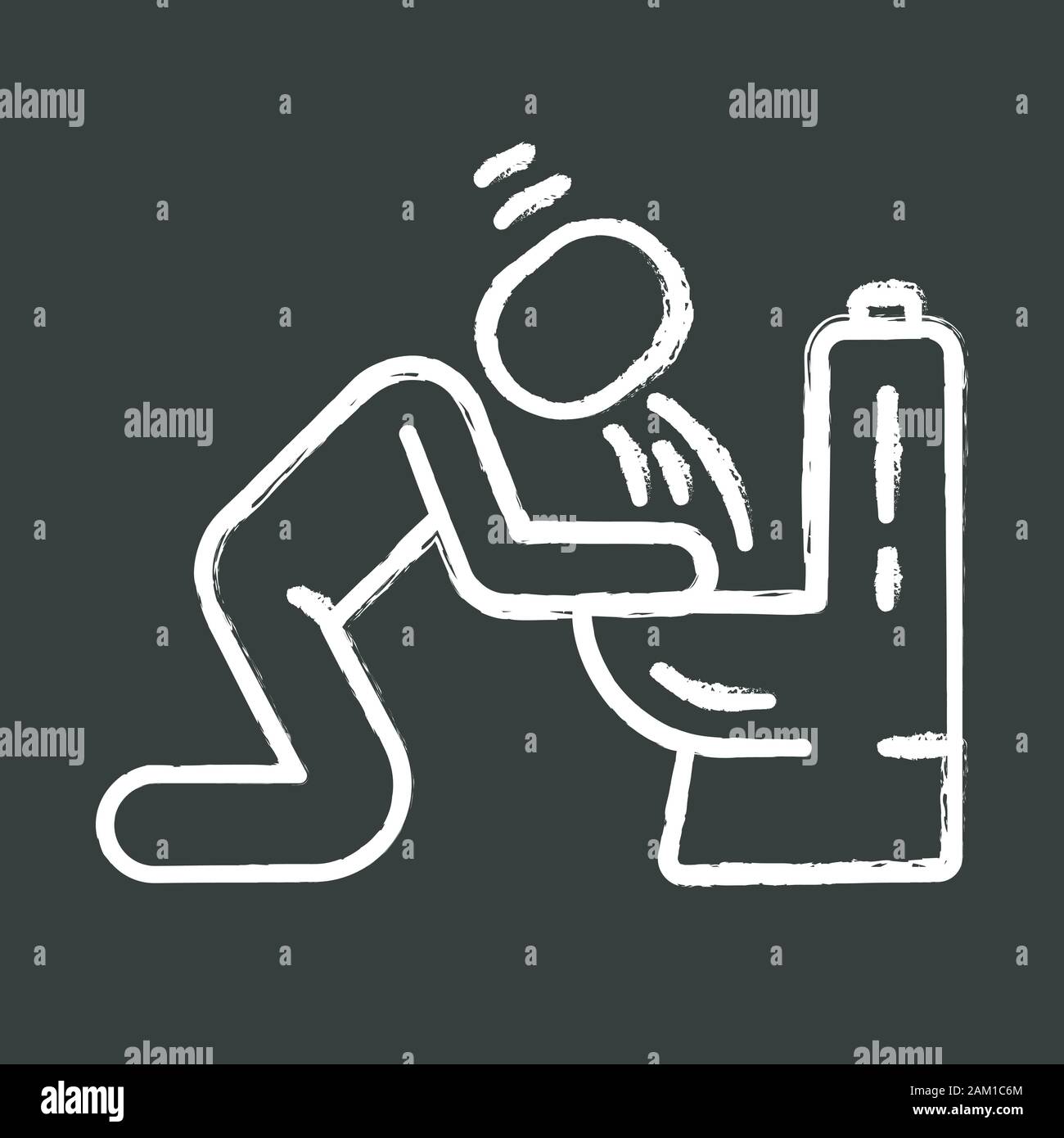Throwing up in toilet Stock Vector Images Alamy