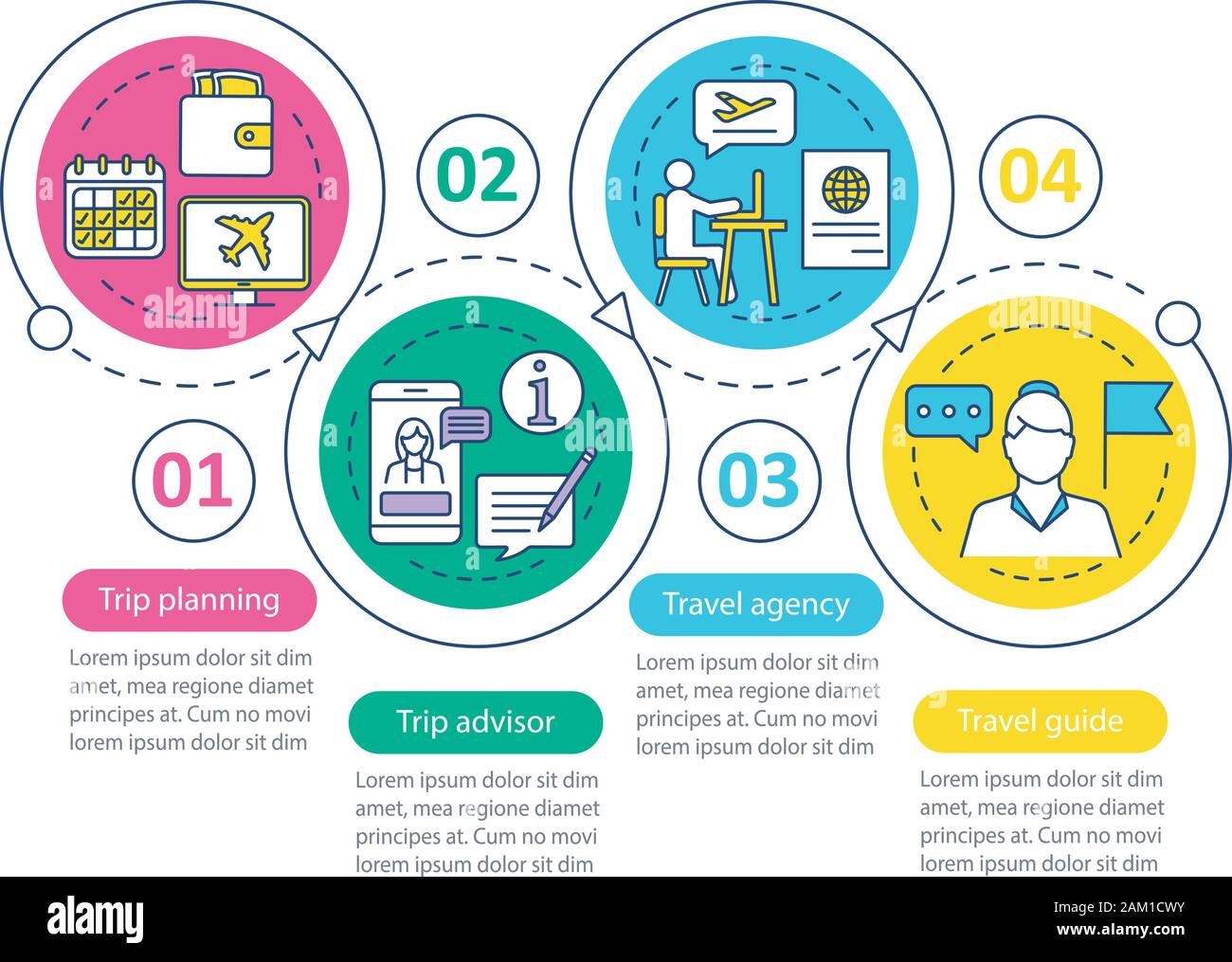 Traveling vector infographic template. Trip planning. Business