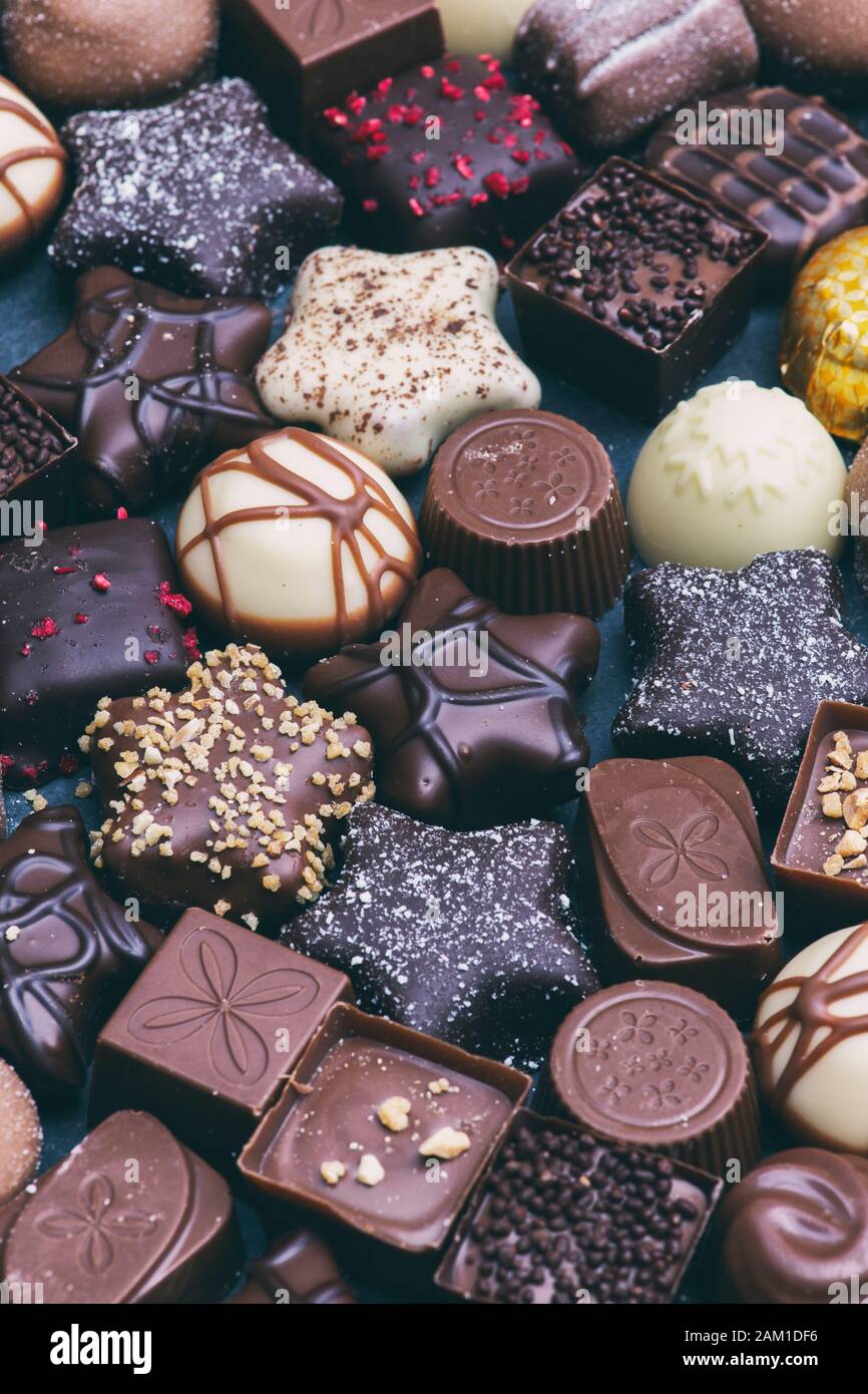 Thorntons Chocolates on a slate background Stock Photo