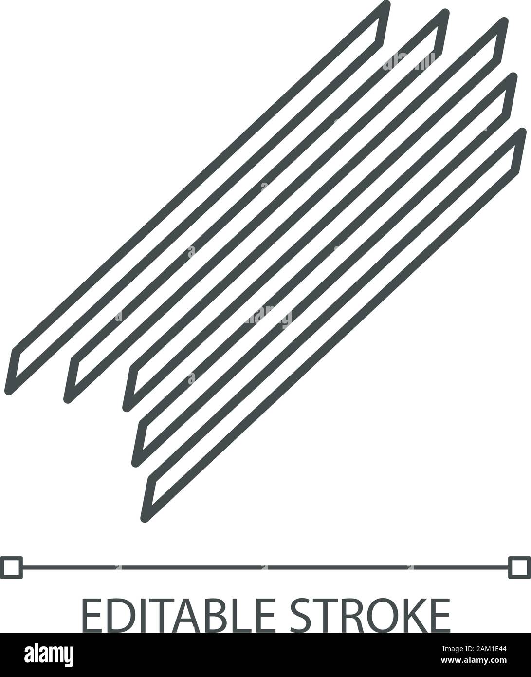 Spaghetti linear icon. Long, thin pasta. Traditional Italian cuisine