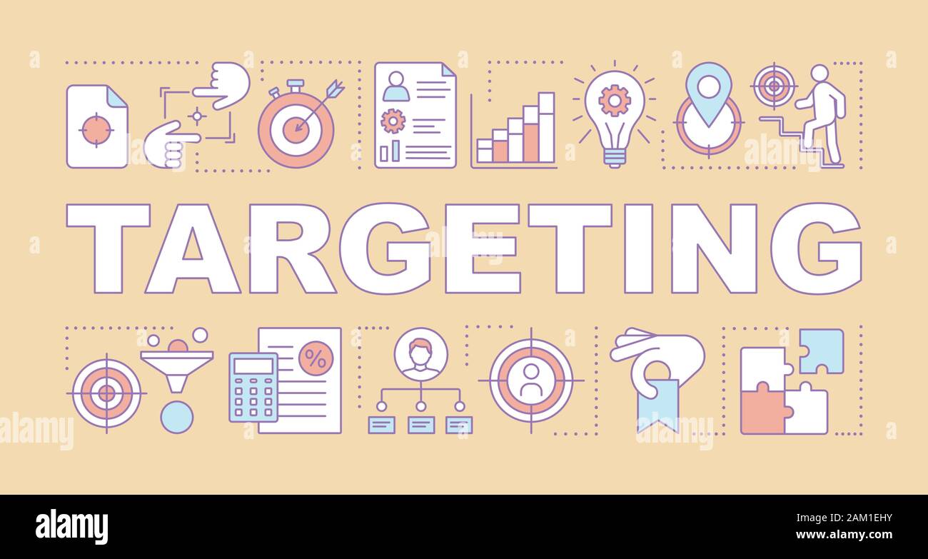 Targeting Intro Targeting amber word concepts banner. Business strategy, digital ...