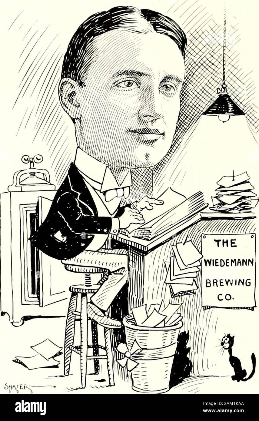 A gallery of pen sketches in black and white of 'Cincinnatians as we see 'em' . HON. JAMES P. TARVIN Covington. Sflhf^p^ -^-IJ C. L. WAGNER The Ceo. Wiedeman Brewing Co.Newport Stock Photo