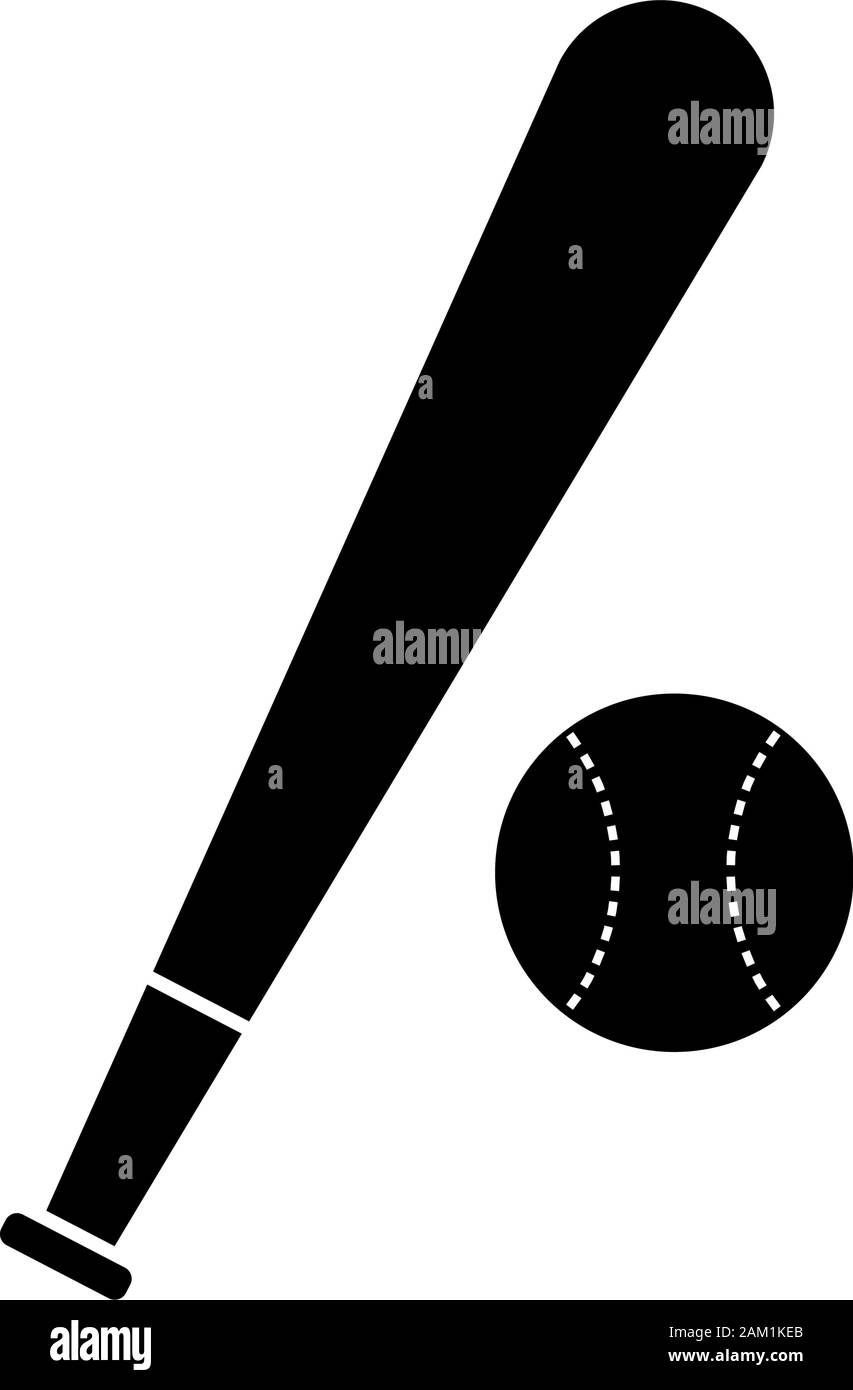 Baseball bat and ball. Children toy Vector illustration design Stock