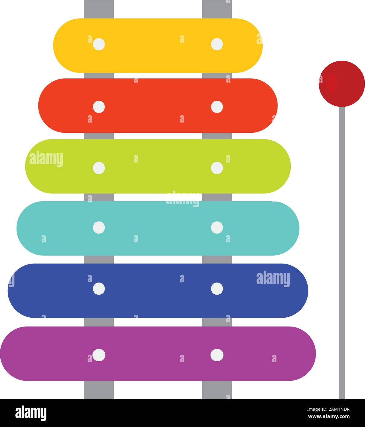 Isolated xylophone icon Stock Vector