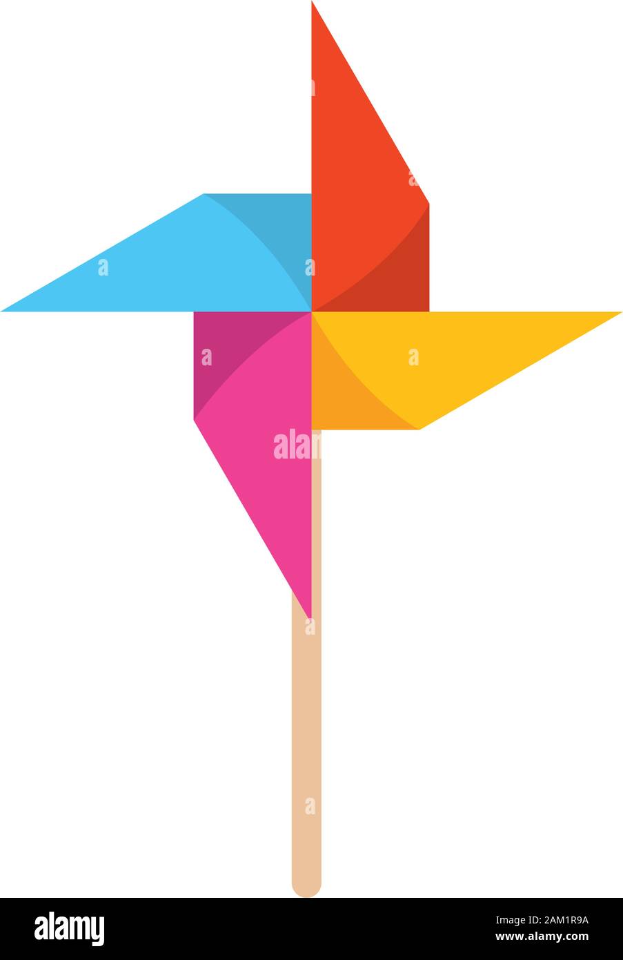 Isolated windmill toy Stock Vector