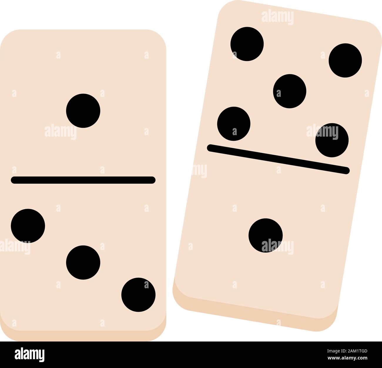 Isolated domino icon Stock Vector