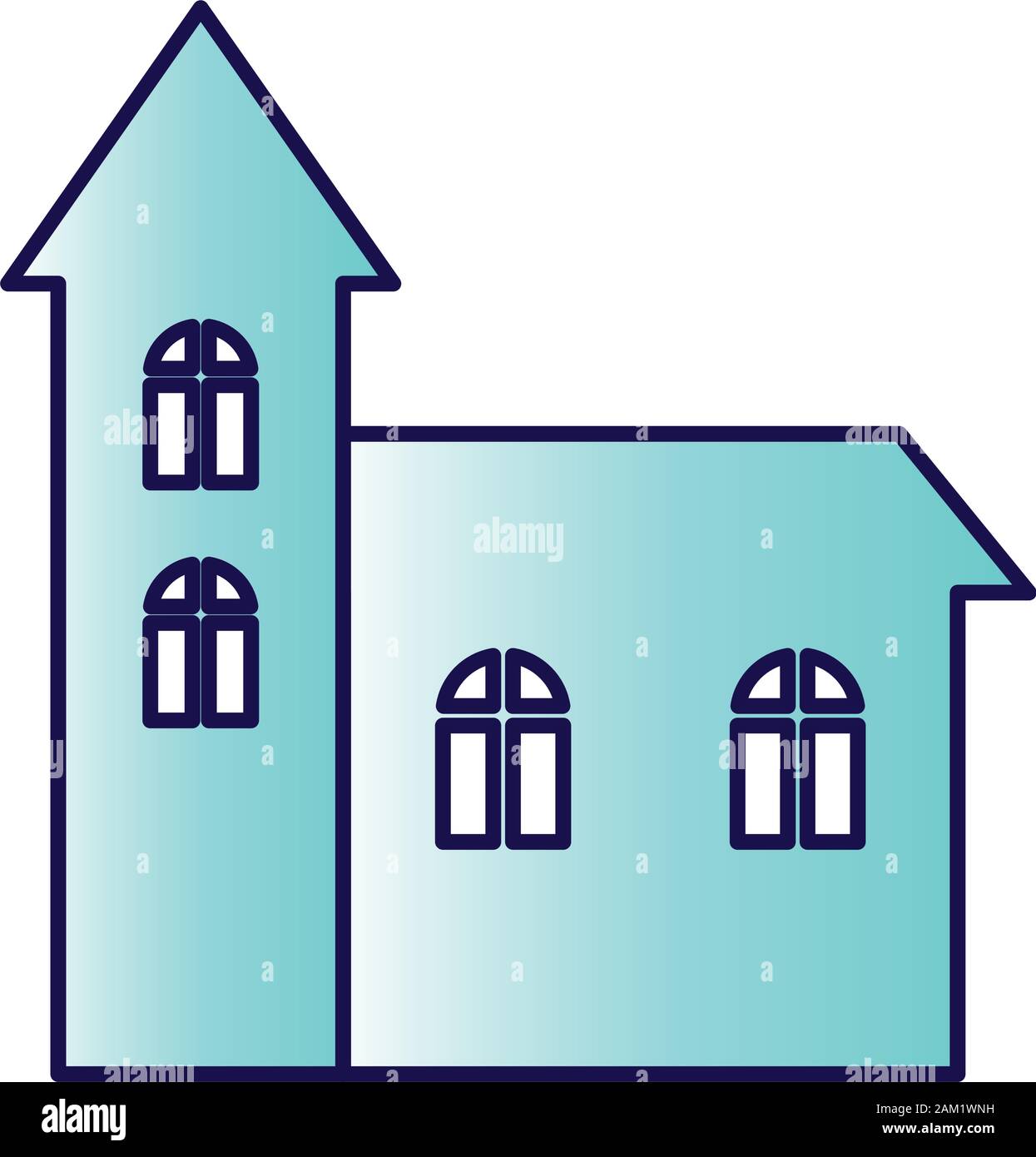 building architecture facade gradient design vector illustration Stock