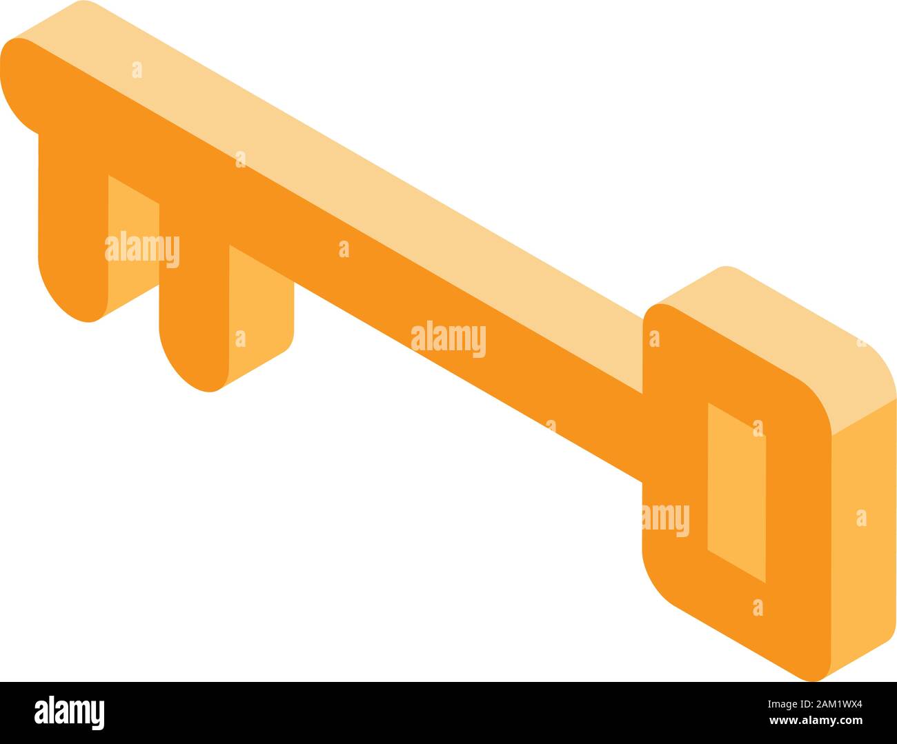 golden key on white background vector illustration design Stock Vector ...