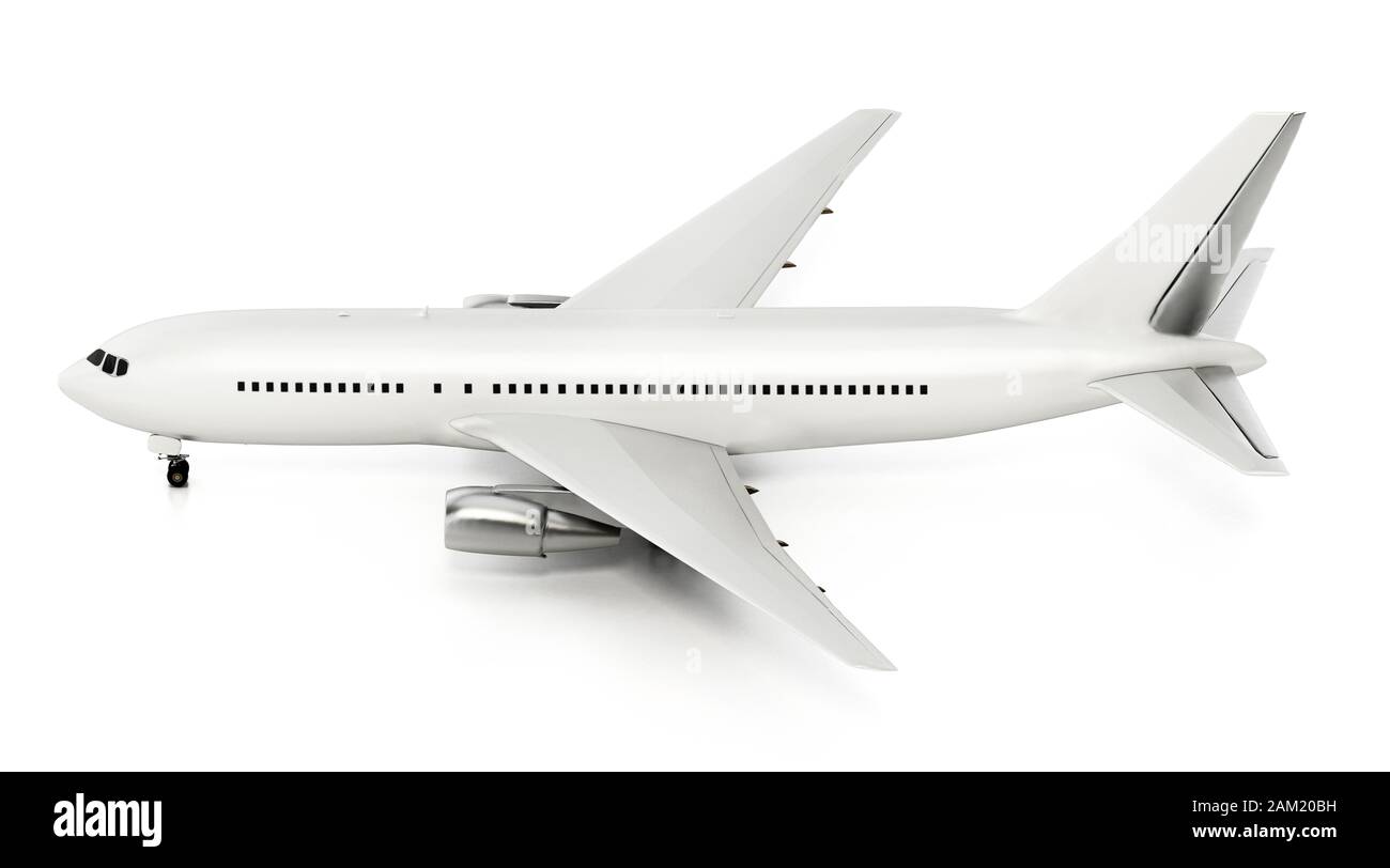 Generic airplane isolated on white background. 3D illustration. Stock Photo