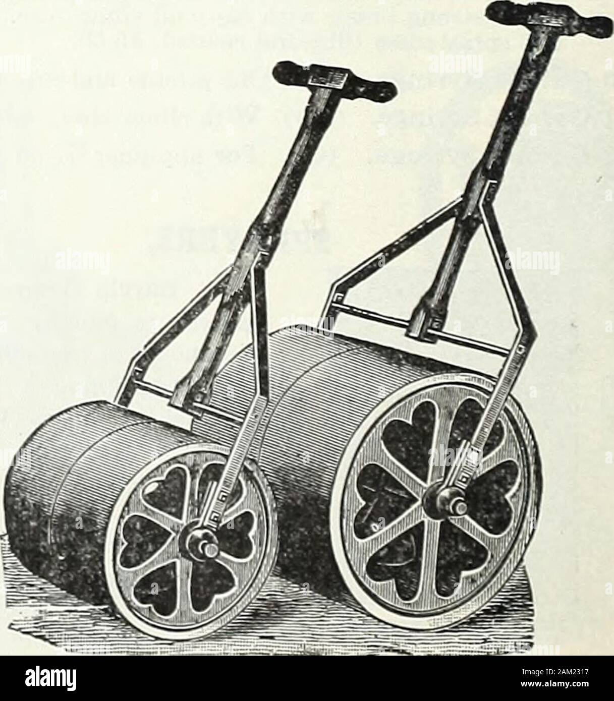 Farquhar's garden annual : 1922 . WATER-WEIGHT LAWNROLLERS. Water-Weight  Lawn Rollers are designed to be filledwith water to any desired weight. The  same roUercan thus be used for soft turf, firm lawns,