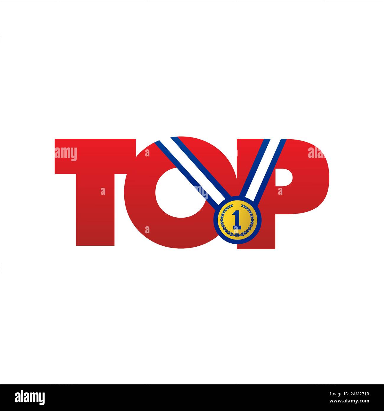 top logo design vector icon the word of TOP and champions medal symbol  Stock Vector Image & Art - Alamy