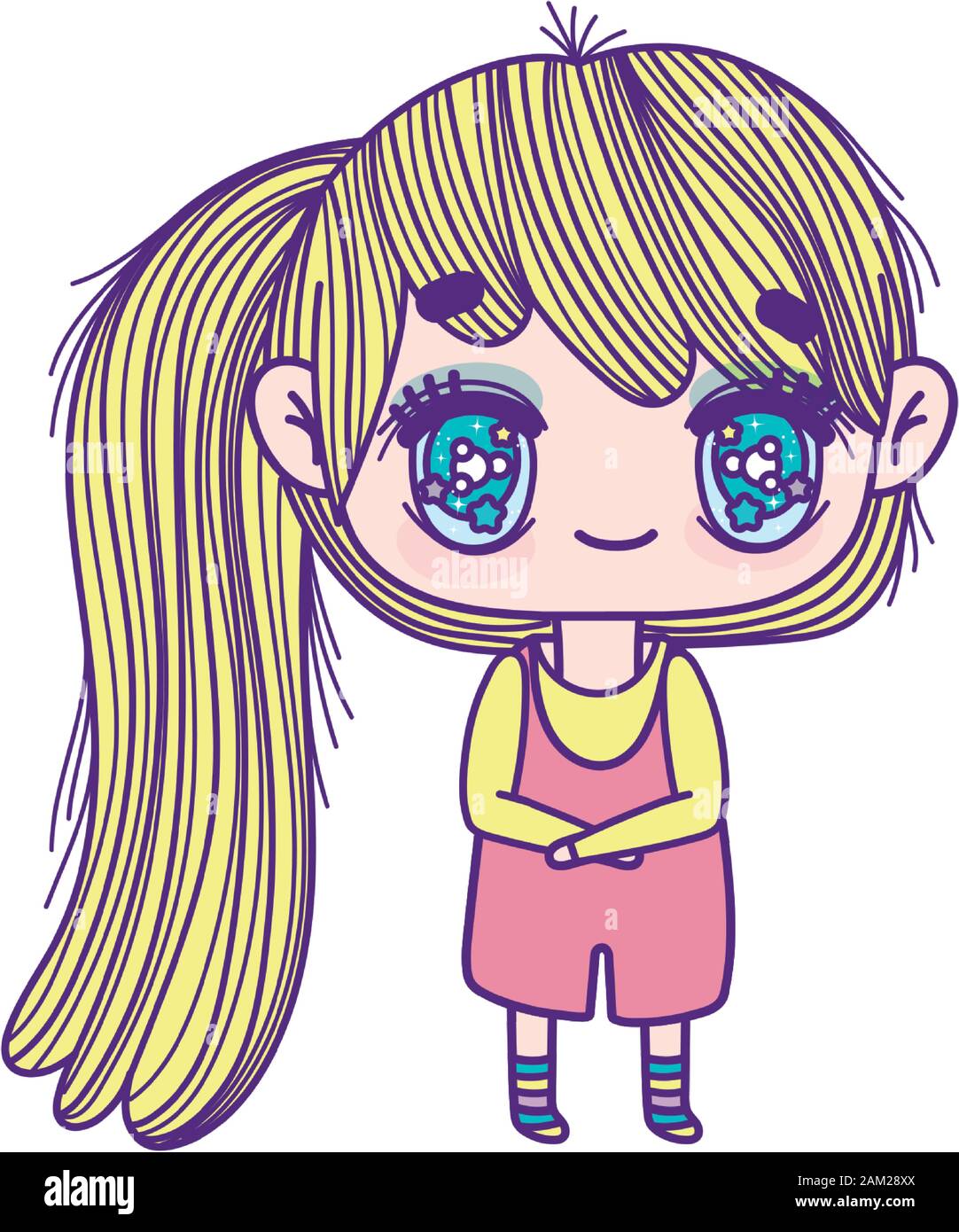 Kids Cute Little Girl Anime Cartoon Character Vector Illustration Stock Vector Image Art Alamy Kids Cute Little Girl Anime Cartoon Character Vector Illustration Stock Vector Image Art Alamy