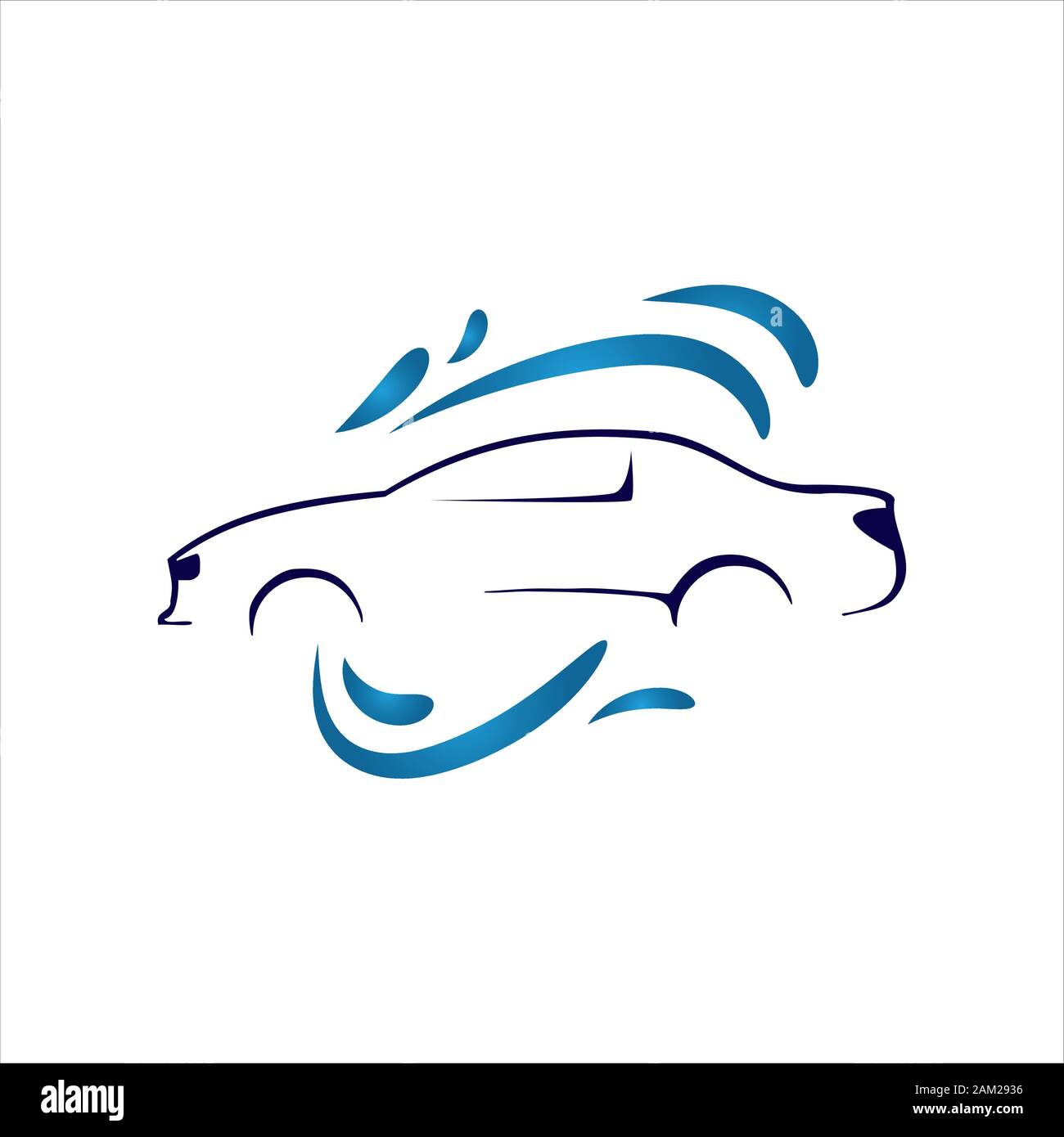 Carwash eco carwashing logo isolated vector emblem for car cleaning services Stock Vector