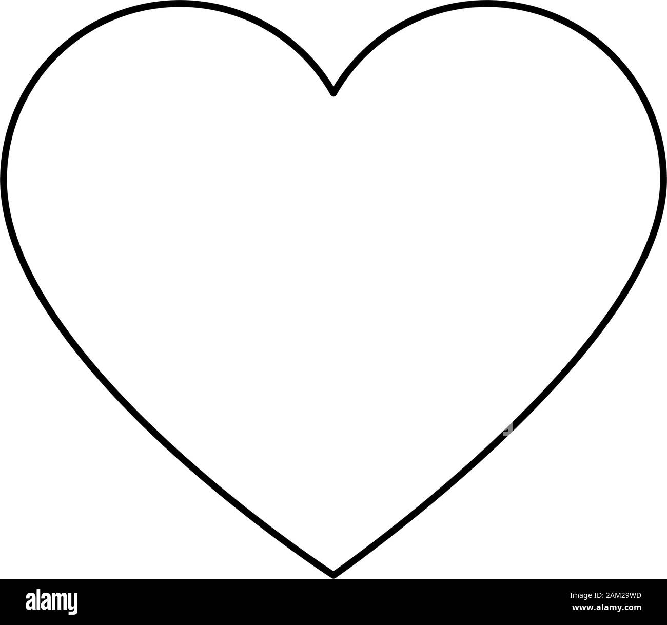 cute heart love line style icon Stock Vector Image & Art - Alamy