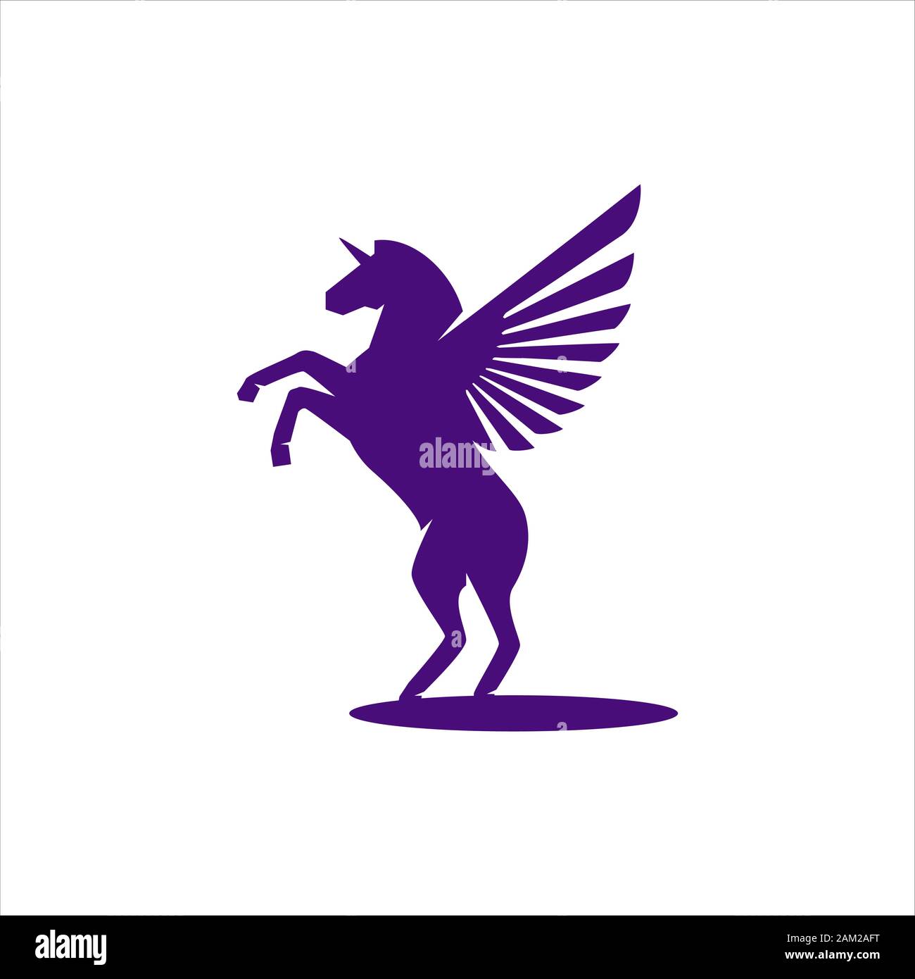 Horse With Wings Powerfull Pegasus Unicorn Flying Vector Logo Vector Graphic Concept Stock Vector Image Art Alamy