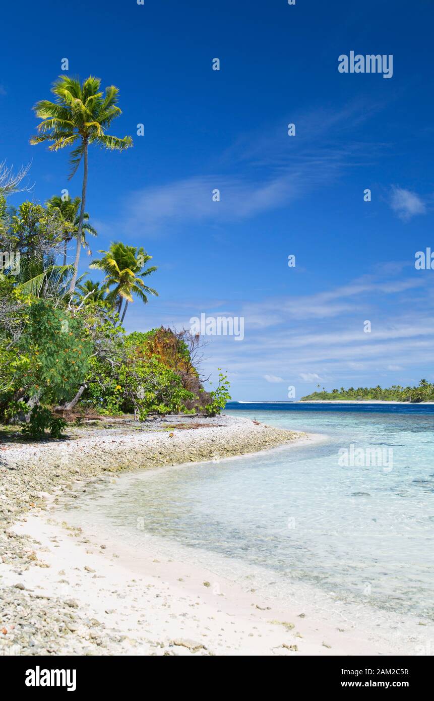 Lagoon at Tetamanu, Fakarava, Tuamotu Islands, French Polynesia Stock Photo
