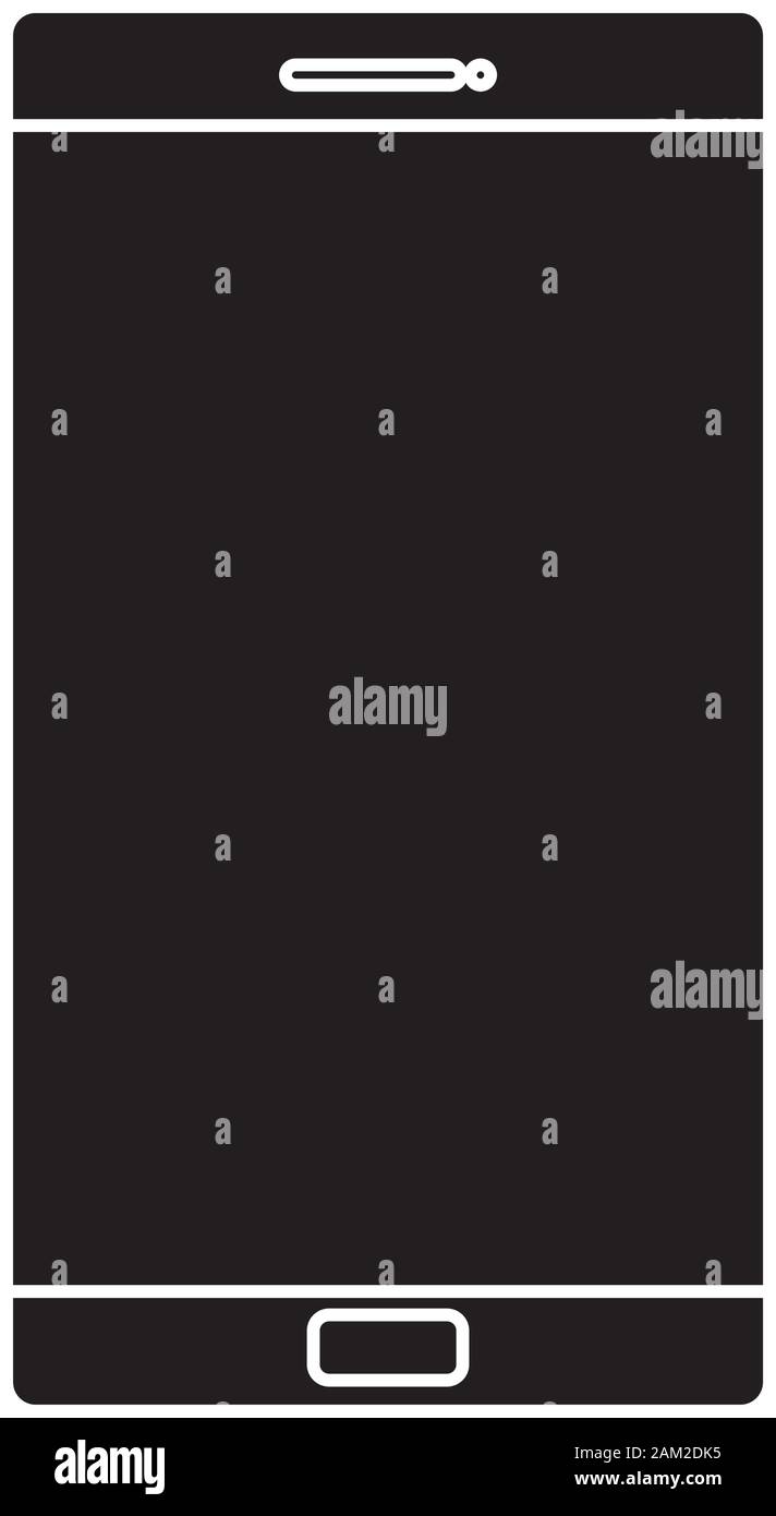 silhouette of smartphone device technology isolated icon Stock Vector ...