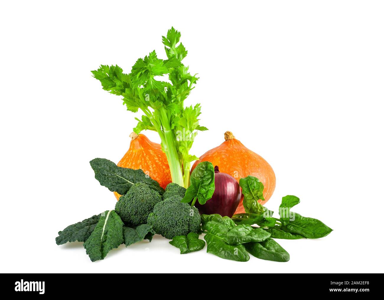 Mix  vegetables isolated on white background Stock Photo