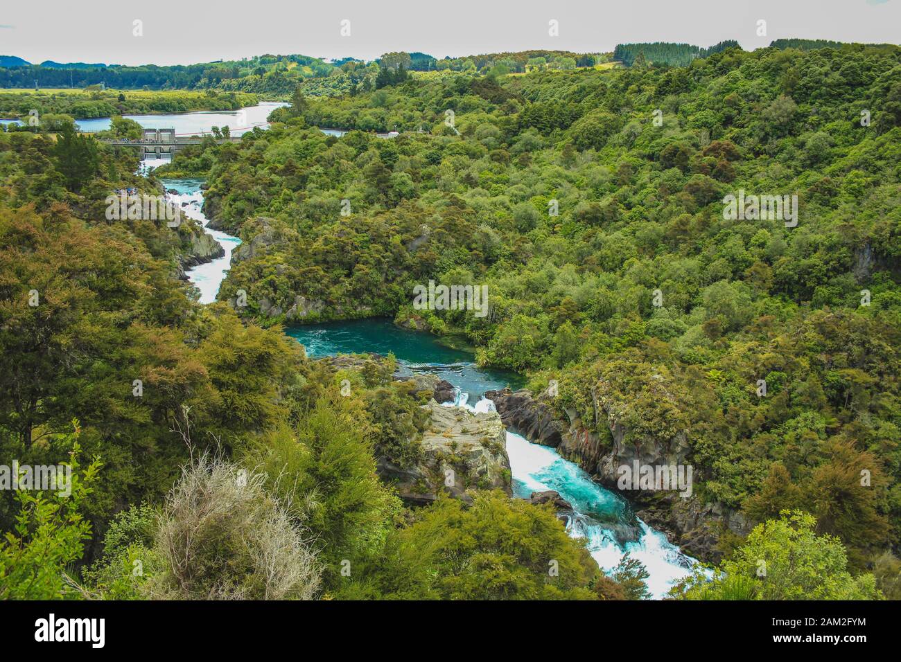 Taupo town waikato river new zealand hires stock photography and