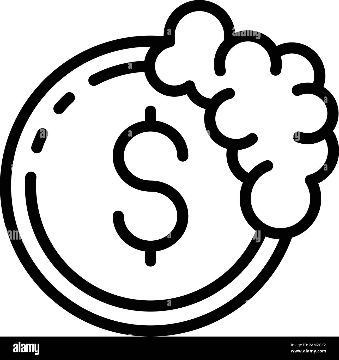 Washed coin icon, outline style Stock Vector Image & Art - Alamy