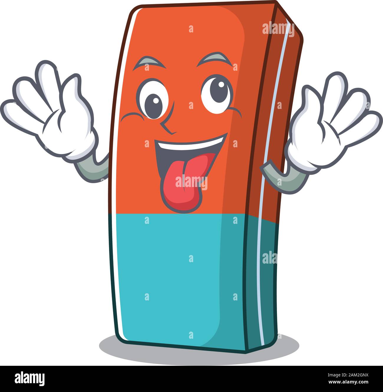 Eraser Cartoon character style with a crazy face Stock Vector Image & Art -  Alamy