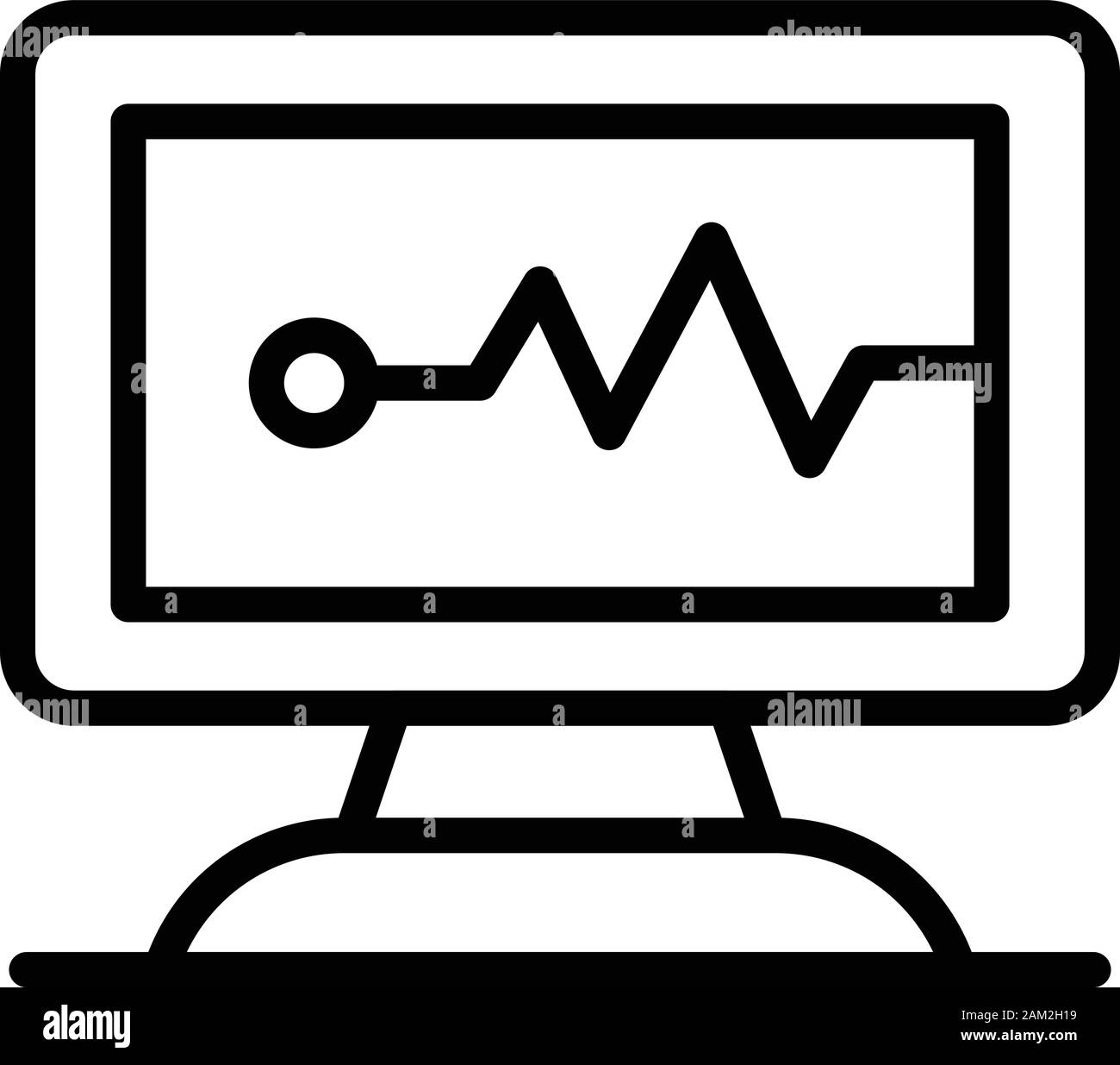 Heart rate monitor icon, outline style Stock Vector Image & Art - Alamy