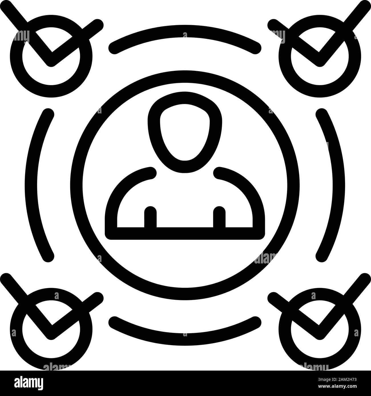 Approved man icon, outline style Stock Vector Image & Art - Alamy