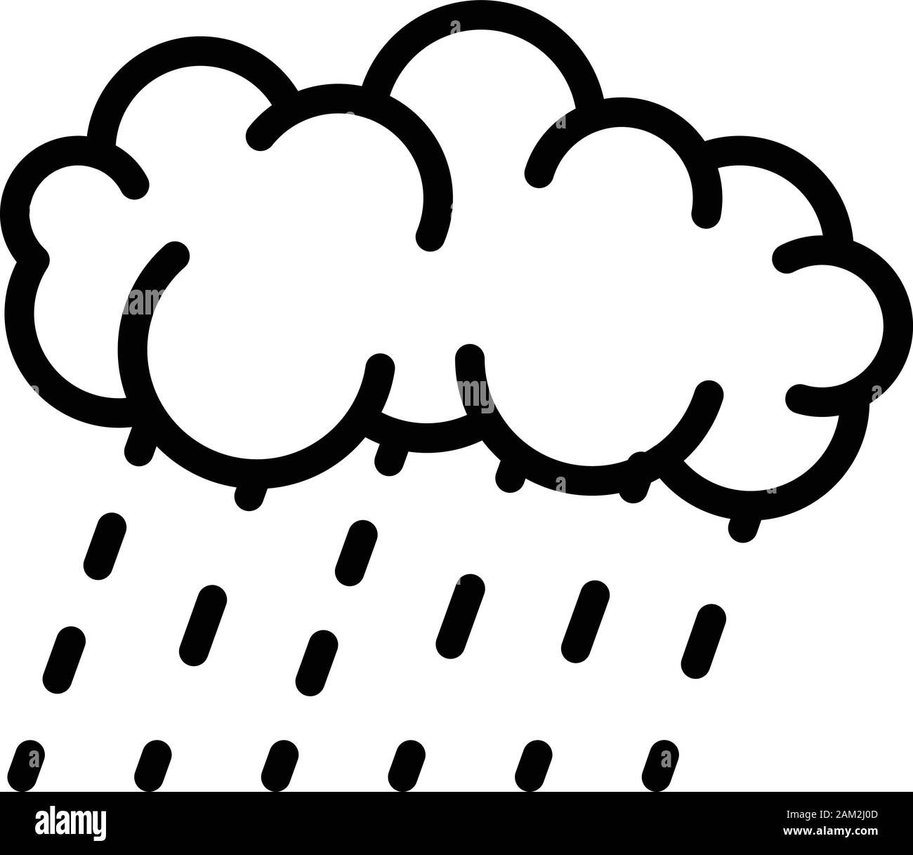 Rainy cloud icon, outline style Stock Vector Image & Art - Alamy