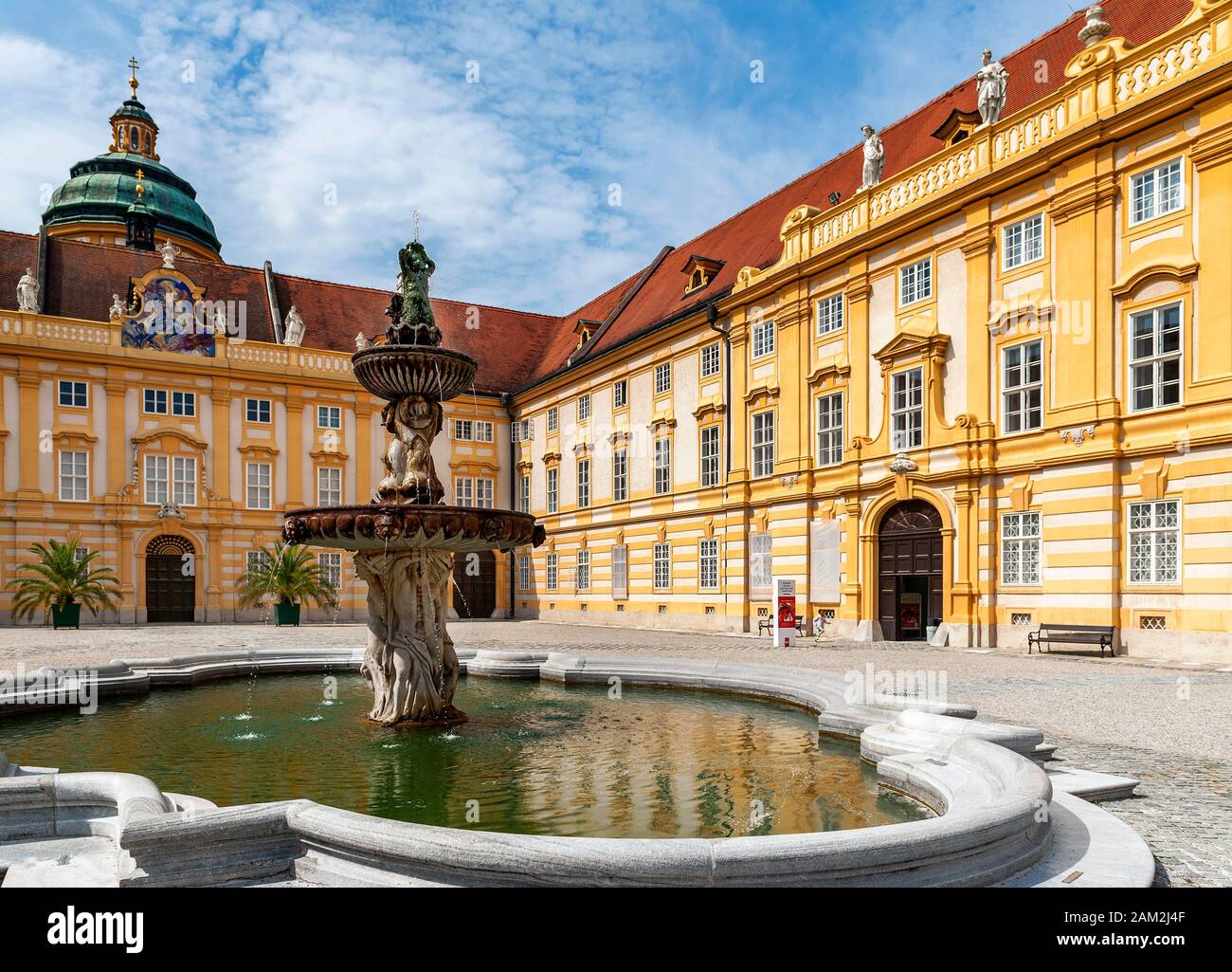 Visiting Melk Benedictine abbey. Austria Stock Photo - Alamy