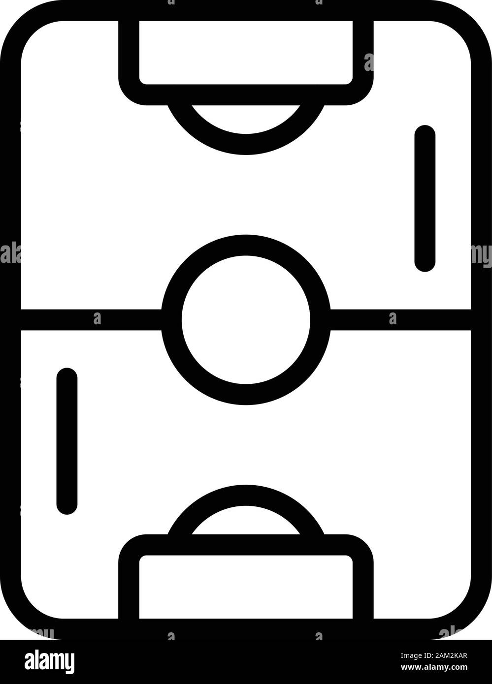 Soccer field icon, outline style Stock Vector