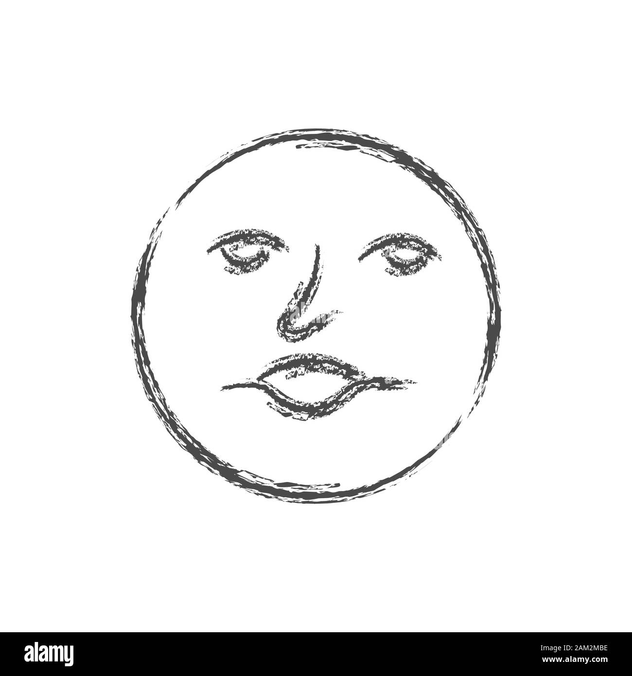 Premium Vector  Vector drawing of woman making a funny grimace black and  white portrait of girl making a silly face