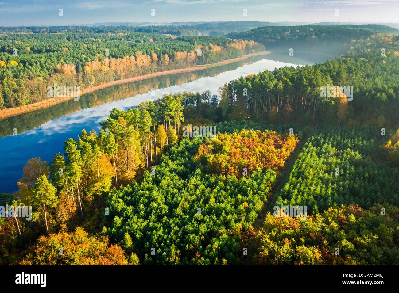 Aerial view clear lake in hi-res stock photography and images - Alamy