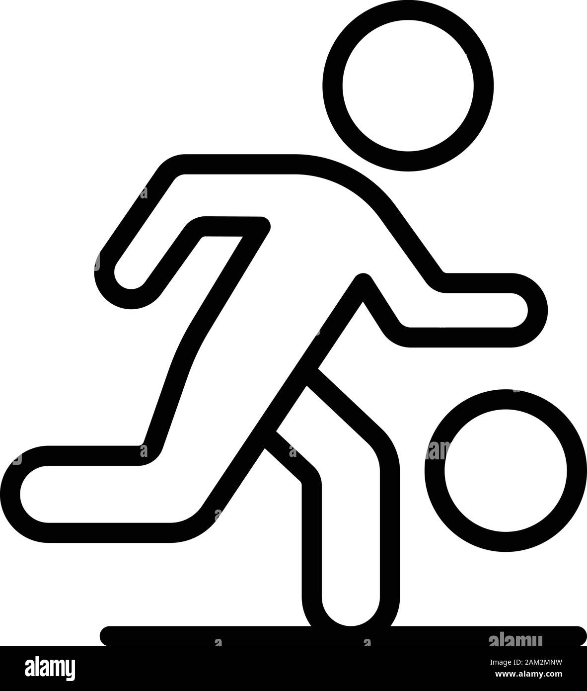 Soccer player running icon, outline style Stock Vector Image & Art Alamy