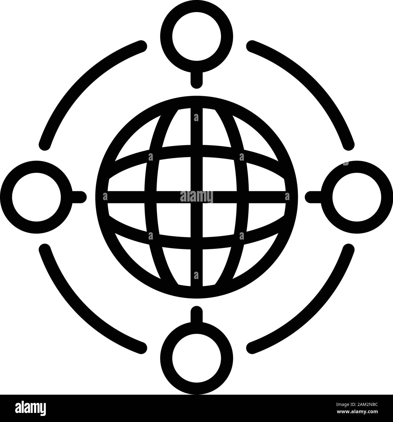 Global collaboration icon, outline style Stock Vector Image & Art - Alamy