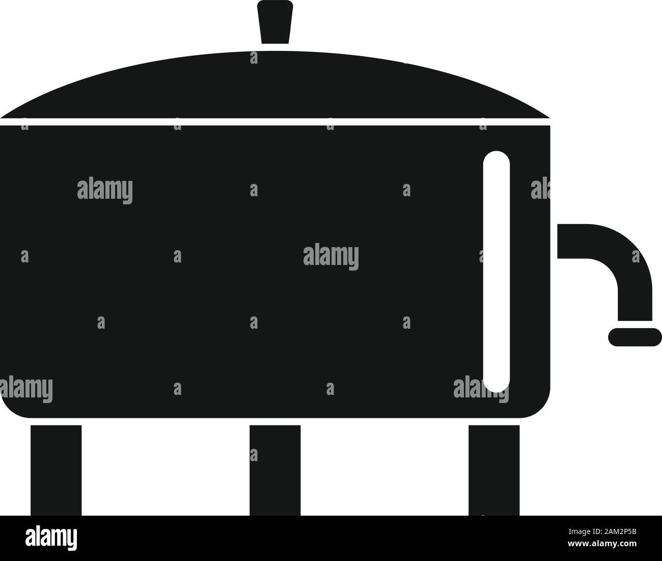 Milk factory tank icon. Simple illustration of milk factory tank vector ...