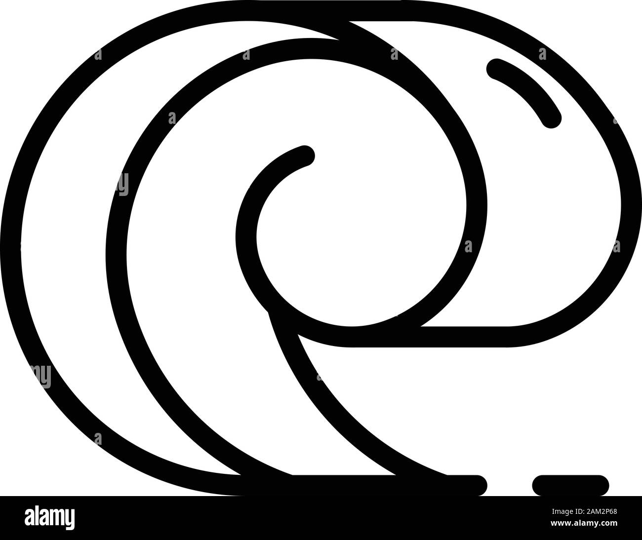 Big tsunami icon, outline style Stock Vector