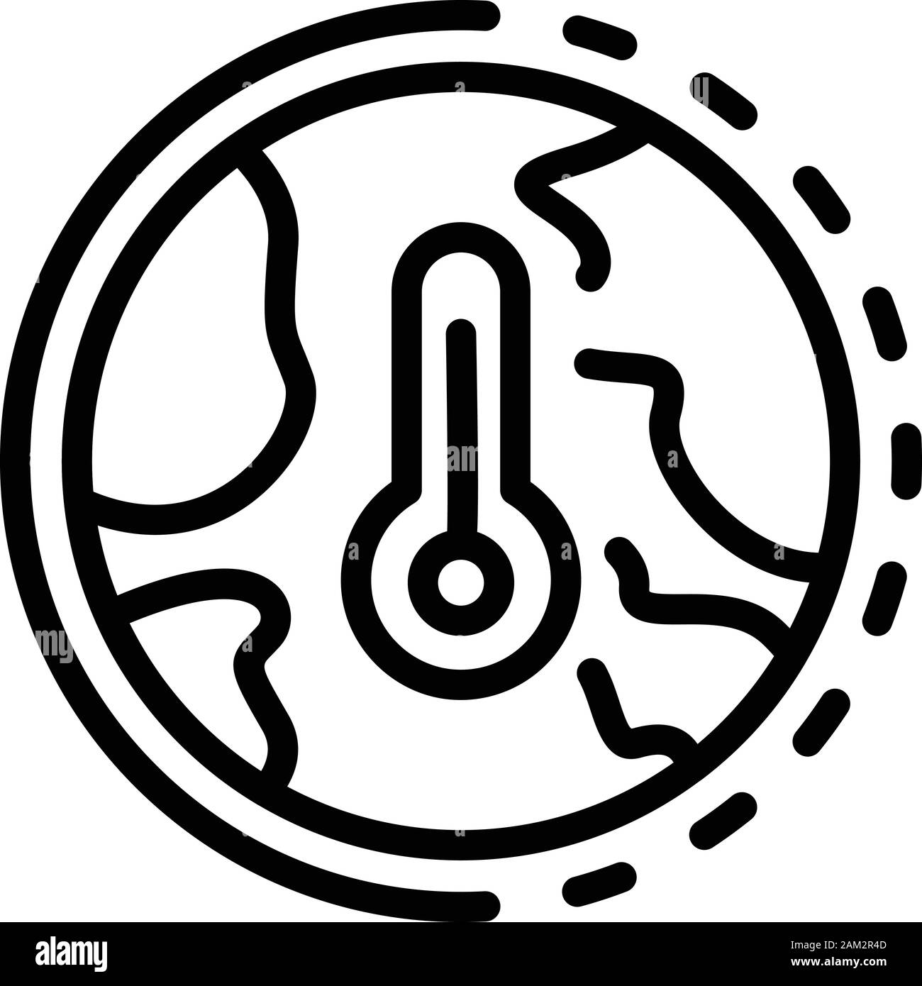 Global hot temperature icon, outline style Stock Vector Image & Art - Alamy