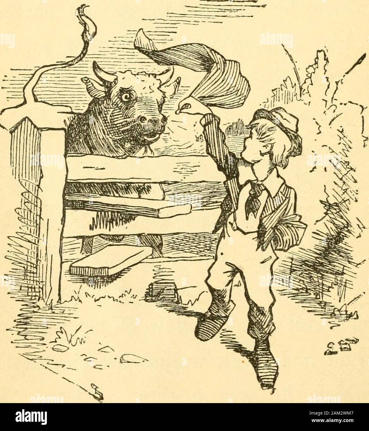 New history of Standford and Merton; being a true account of the adventures of masters Tommy and Harry, with their beloved tutor, MrBarlow . ed with crackersready for distribution among the cows andpigs. If he walked in the fields^ he usedto select the strongest sticks from the hedges,with which he would belabor the sheep, thatseeing him coming would scamper away, leapfences and ditches, and, in some instances,Avould jump into the river, when they weregenerally drowned. Whenever so sad a fatebefell any of these dumb animals, Harry wouldsit down and laugh as though his little sideswould burst. Stock Photo