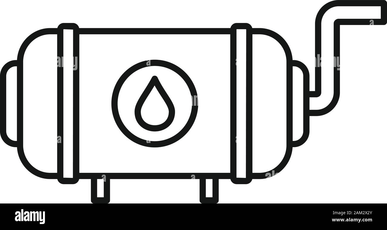 Full milk tank icon. Outline full milk tank vector icon for web design ...