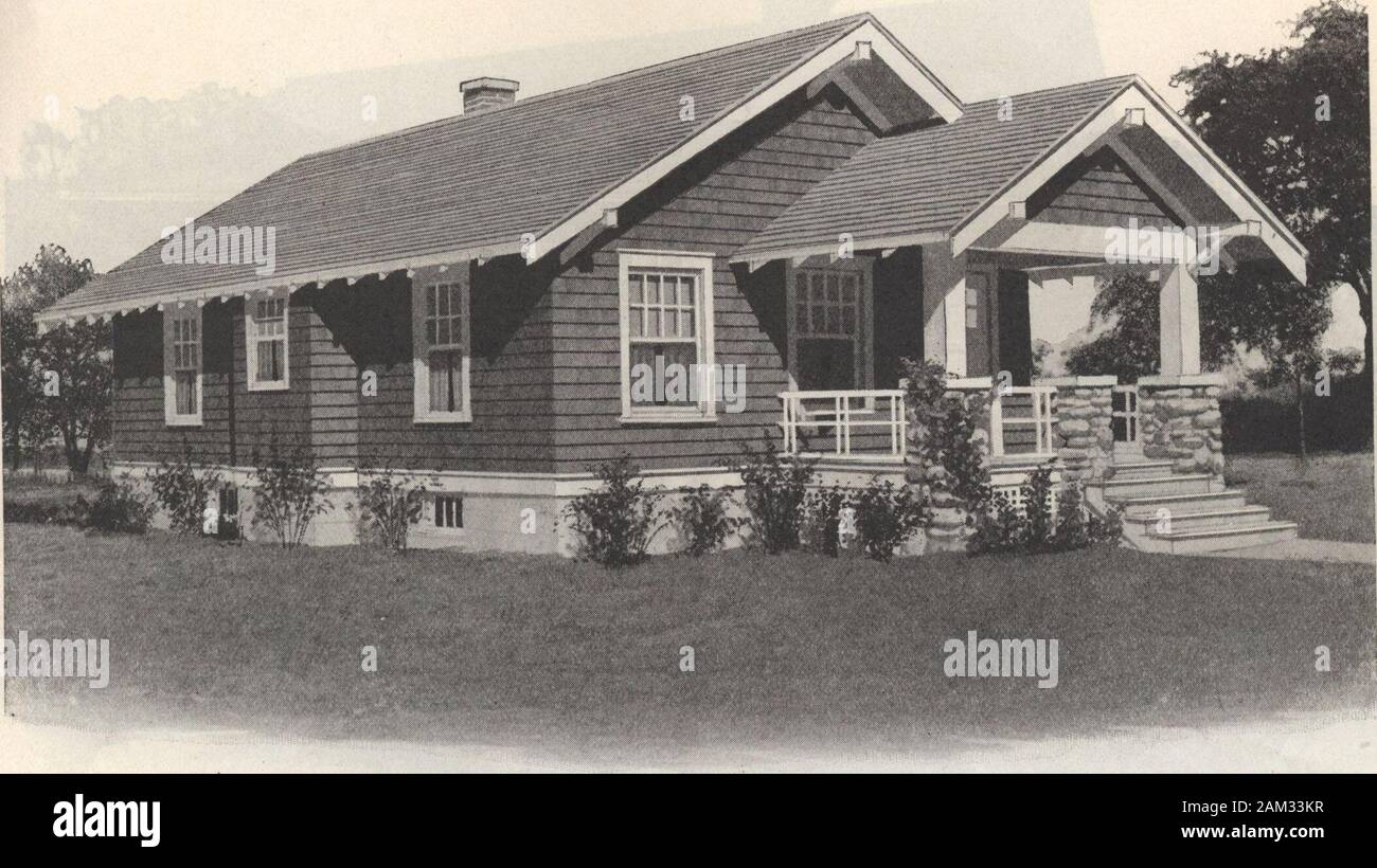 Gordon-Van Tine homes . First Floor Plan For Plumbing, Heating, Lighting  for This Home, See Last rages of Book Guaranteed Prices-No Extras Page 23.  Home No. 596. Material Furnished Either Ready Gut