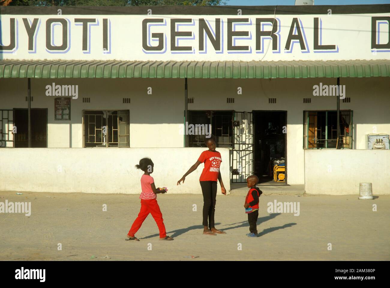 Buyoti General Dealers and Mwandi Bakery, Mwandi, Zambia, Africa Stock Photo Alamy