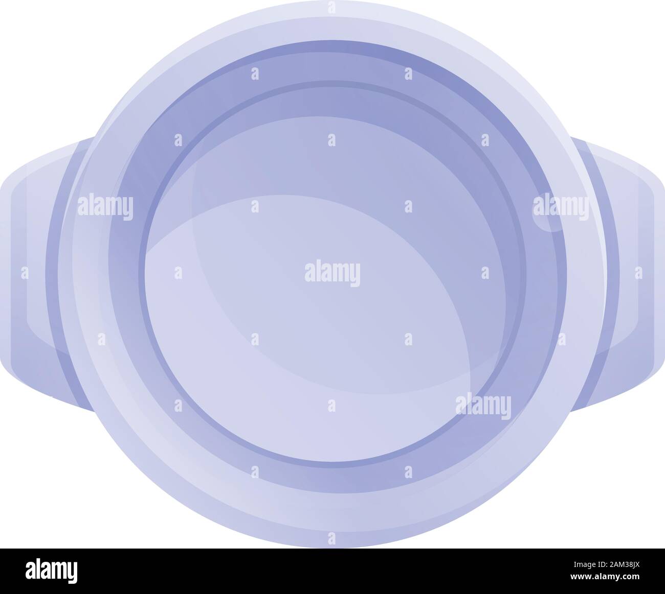 Plastic bowl icon. Cartoon of plastic bowl vector icon for web design isolated on white background Stock Vector