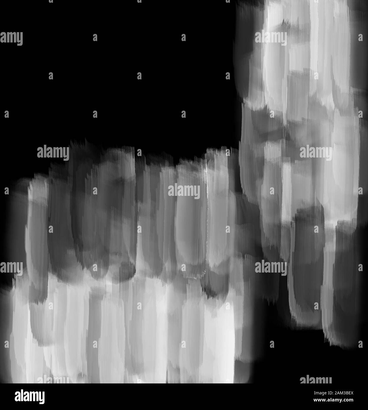 Artistic painting texture. Chaostic paint spots in black and white