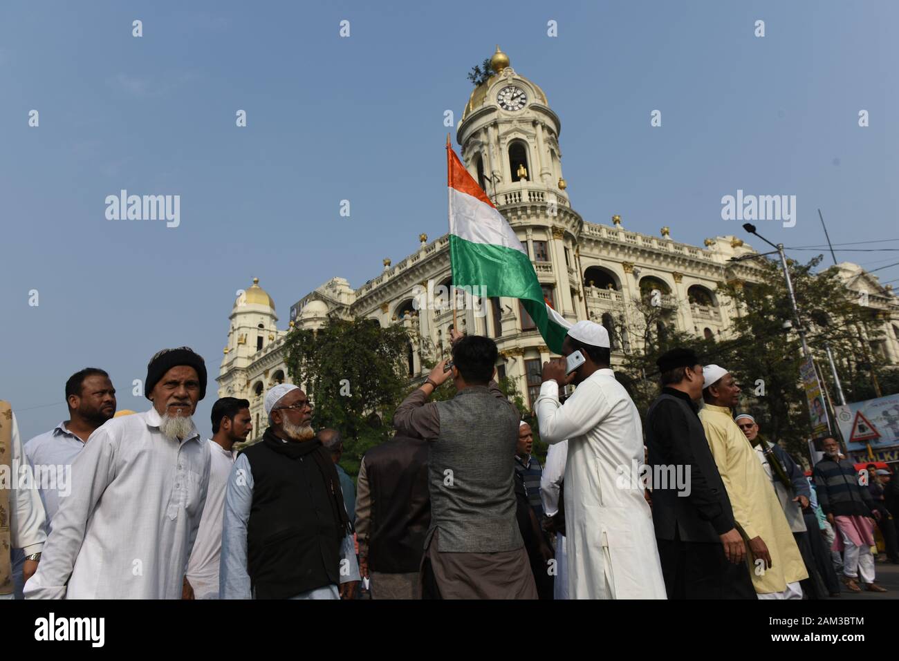 Kolkata, India. 10th Jan, 2020. A protest rally was organised from the heart of the city, The Statesman House to Gandhi Statue. Retd. IAS Harsh Mander, IAS. Sasikanth Senthil, JMU student Aysha Renna N and Director of United Against Hate Nadeem Khan also walked in this rally to protest a Citizenship Amendment Act by India and also the state administration brutality towards the protest students of universities. Kolkata 10.01.2020 (Photo by Sukhomoy Sen/Pacific Press) Credit: Pacific Press Agency/Alamy Live News Stock Photo