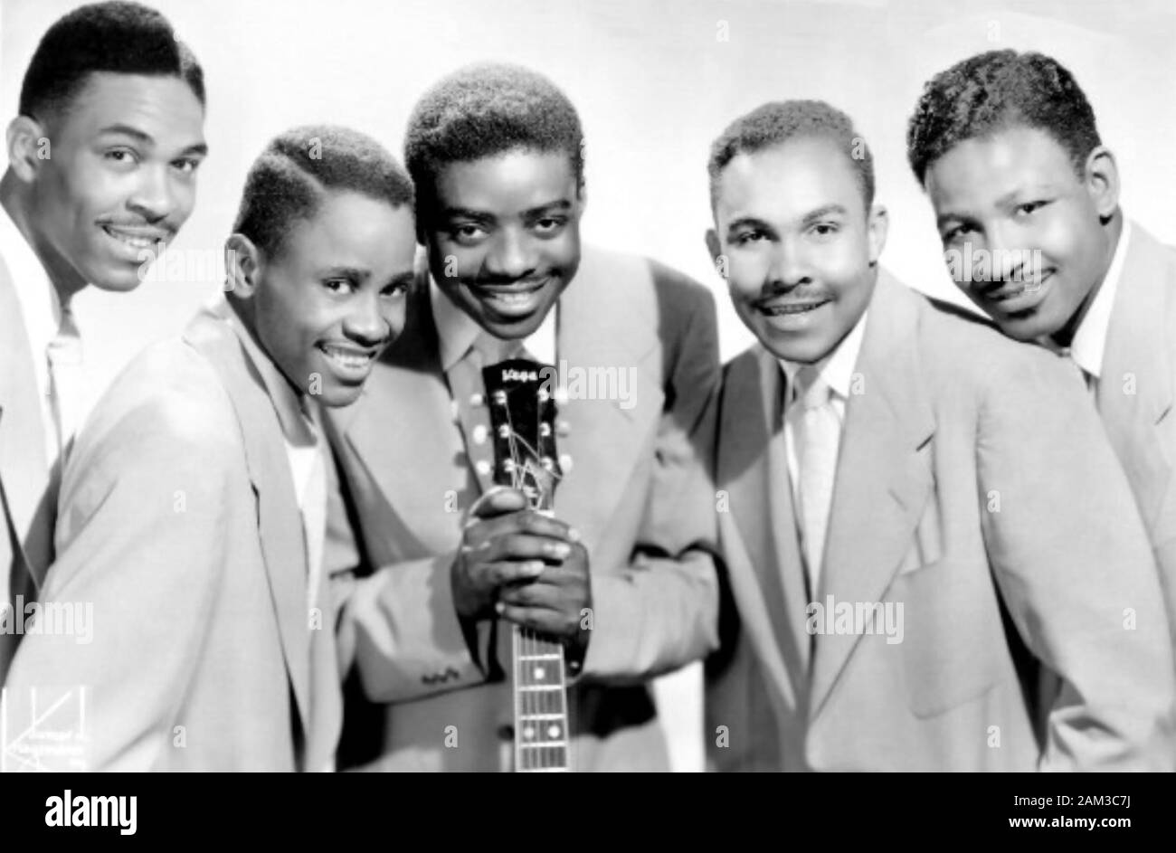 THE DRIFTERS Promotional photo of American doo-wop group about 1955 Stock Photo