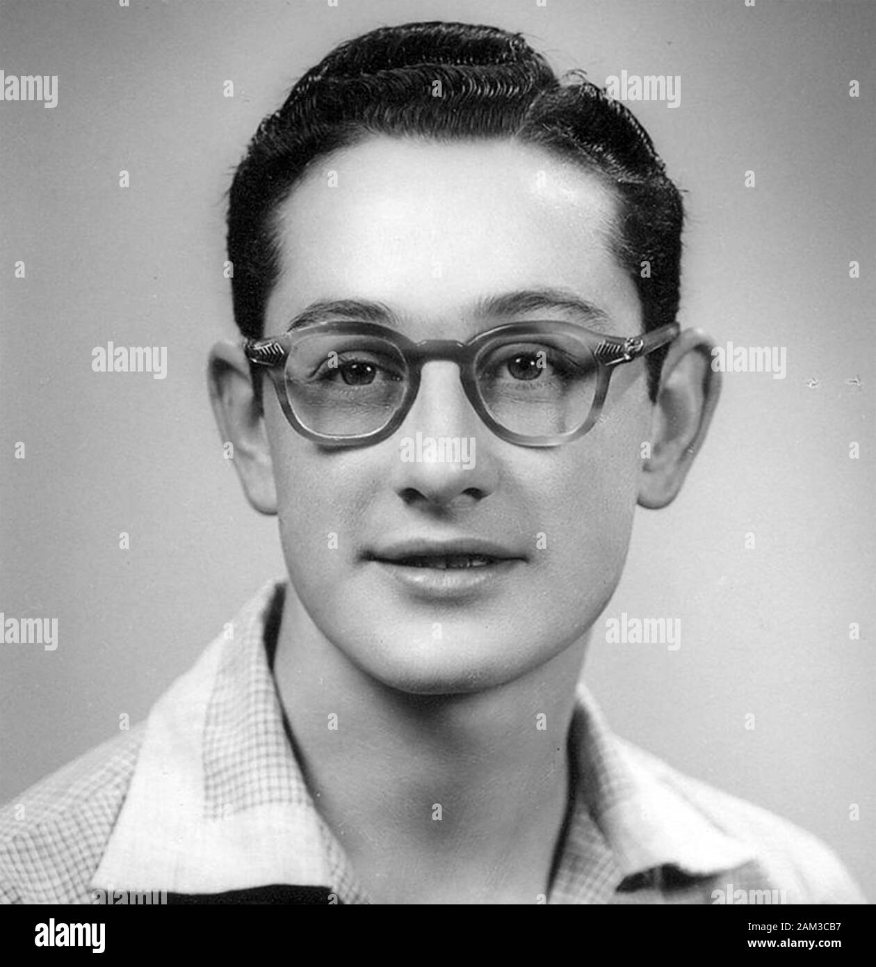 BUDDY HOLLY (19346-1959) American pop singer/songwriter Stock Photo