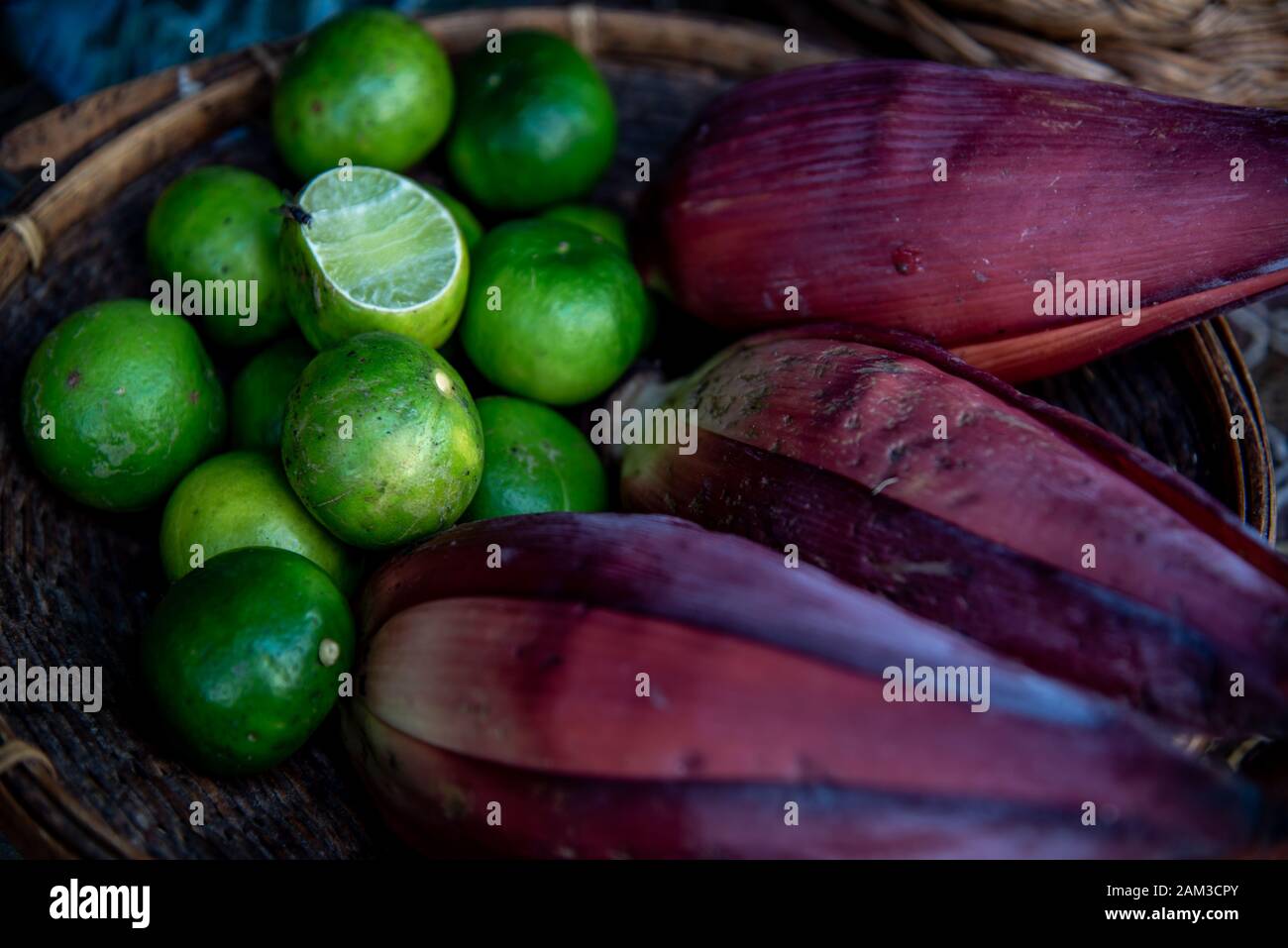Lemon And Banana Blossom Side Dishes For Fried Noodle Thai Style Pad Thai Thai Noodle Delicious Selective Focus Stock Photo Alamy