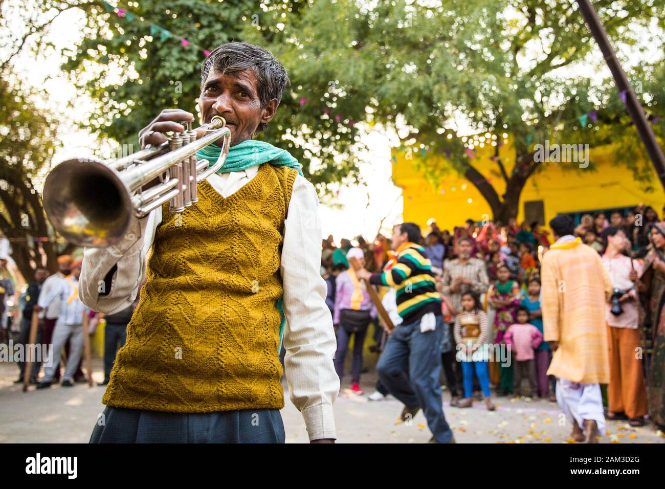 Indian man playing trumpet hires stock photography and images Alamy