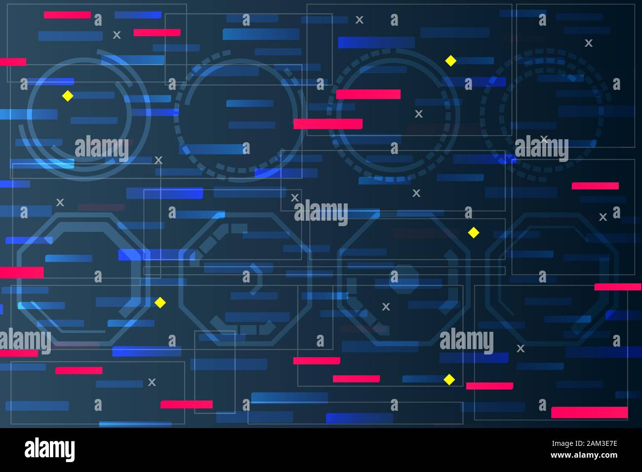 Head up display HUD with graphic user interface GUI elements background ...